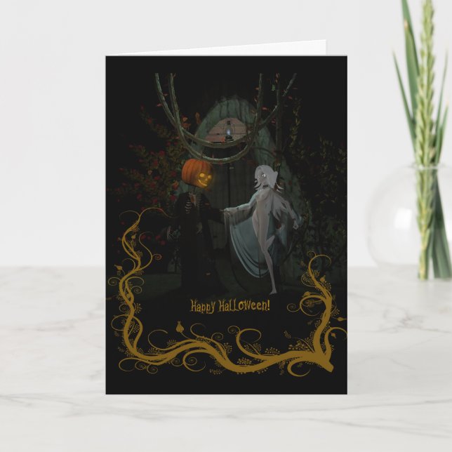 Cartão Banshee e Cabeça de Abóbora (Frente)