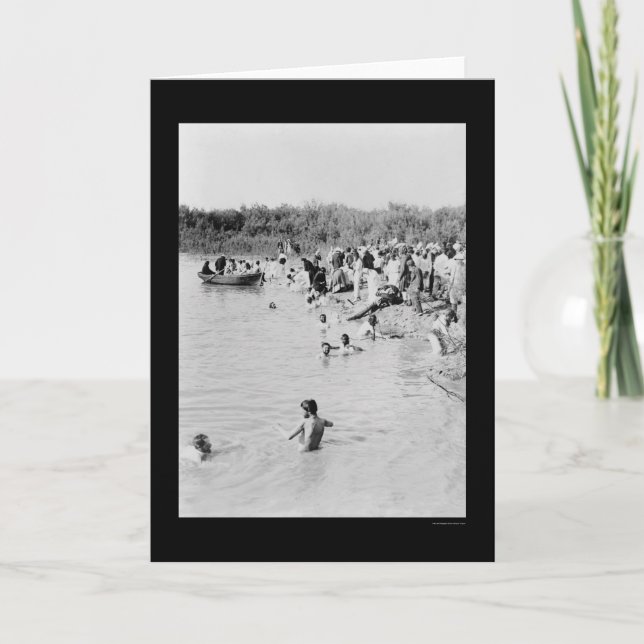 Cartão Baptismo no rio Jordão 1884 (Frente)