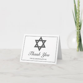 Cartão Bar Branco Minimalista Moderno Bat Mitzvah Obrigad