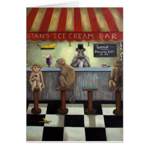 Cartão Bar de macaco