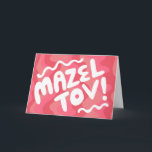Cartão BAR MAZEL TOV BAT MITZVAH - Onda Moderna Personali<br><div class="desc">Mandei um texto para você. Adicione seu próprio texto ao dentro da placa ou altere as cores de fundo. Para mais designs e cores, verifique meu compro! Ou me avise se quiser algo personalizado. Também tenho papel de empacotamento e, claro, versões do Bar e do Bat Mitzvah! Pergunte se não...</div>