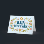 Cartão BAR MAZEL TOV MITZVAH, personalizado desenhado à m<br><div class="desc">Mandei um texto para você. Excelente para um bar mitzvah. Adicione seu próprio texto ao dentro da placa ou altere as cores de fundo. Verifique em meu compro as versões BAT MITZVAH e outros textos. Para mais designs e cores, verifique meu compro! Ou me avise se quiser algo personalizado. Pergunte...</div>