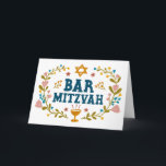 Cartão BAR MAZEL TOV MITZVAH, personalizado desenhado à m<br><div class="desc">Mandei um texto para você. Excelente para um bar mitzvah. Adicione seu próprio texto ao dentro da placa ou altere as cores de fundo. Verifique em meu compro as versões BAT MITZVAH e outros textos. Para mais designs e cores, verifique meu compro! Ou me avise se quiser algo personalizado. Pergunte...</div>