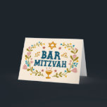 Cartão BAR MAZEL TOV MITZVAH, personalizado desenhado à m<br><div class="desc">Mandei um texto para você. Excelente para um bar mitzvah. Adicione seu próprio texto ao dentro da placa ou altere as cores de fundo. Verifique em meu compro as versões BAT MITZVAH e outros textos. Para mais designs e cores, verifique meu compro! Ou me avise se quiser algo personalizado. Pergunte...</div>