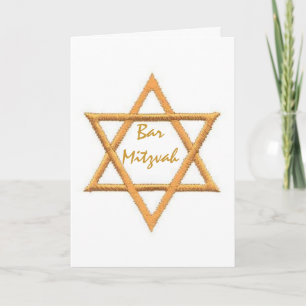 Cartão Bar Mitzvah/Estrela de David