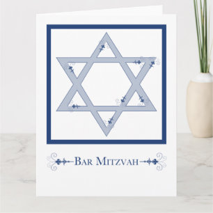Cartão bar mitzvah (star of david elegance)