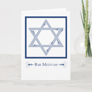 Cartão bar mitzvah (star of david elegance)