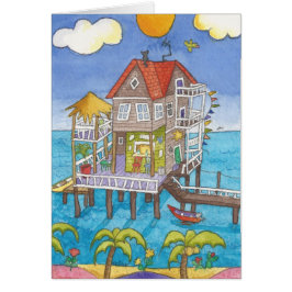 Cartão Bar na água