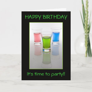 Cartão Bar Shots, Happy Birthday!
