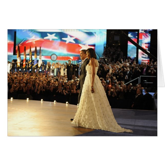 Cartão Barack & Michele Obama (Frente Horizontal)