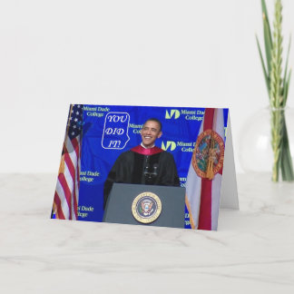 Cartão Barack Obama - Cartão-m da graduação