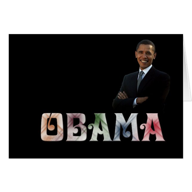 Cartão Barack Obama Design (Frente Horizontal)