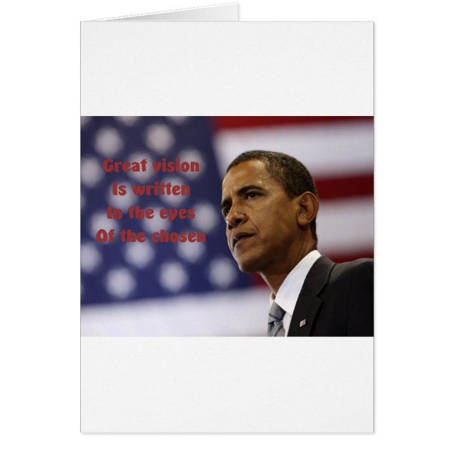 Cartão Barack Obama Escolhido (Frente)