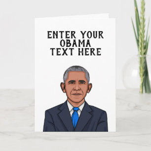 CARTÃO BARACK OBAMA PERSONALIZADO