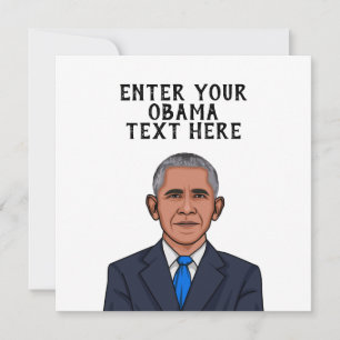 CARTÃO BARACK OBAMA PERSONALIZADO