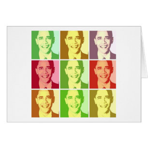 Cartão Barack Obama Pop de Arte