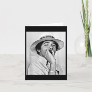 Cartão Barack Obama Retro Vintage Young Obama Fumando em