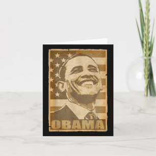 Cartão Barack Obama Torn Poster