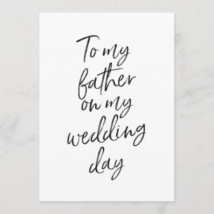 Cartão Barato ao meu pai no dia do meu casamento