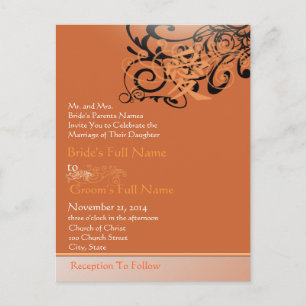 Cartão baratos do convite do casamento