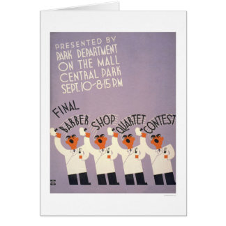 Cartão Barbearia do Central Park WPA 1937