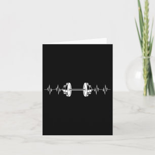 Cartão Barbell Weising Heartbeat Engraçado Ekg Bodybuil