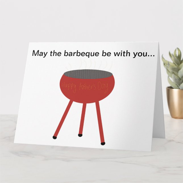 Cartão Barbeque da placa de dia de os pais (Planta pequena)