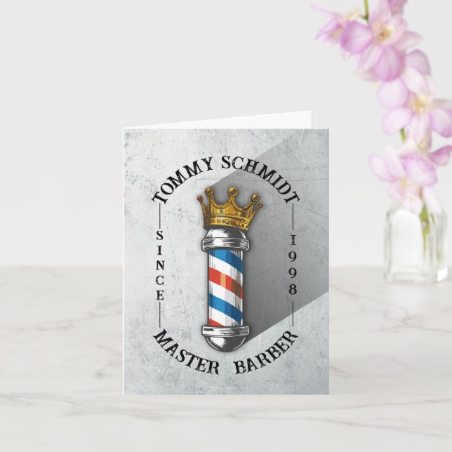 Cartão Barber Hair Compra Rei Coroa Barbeiro Par Salão (Orquídea)