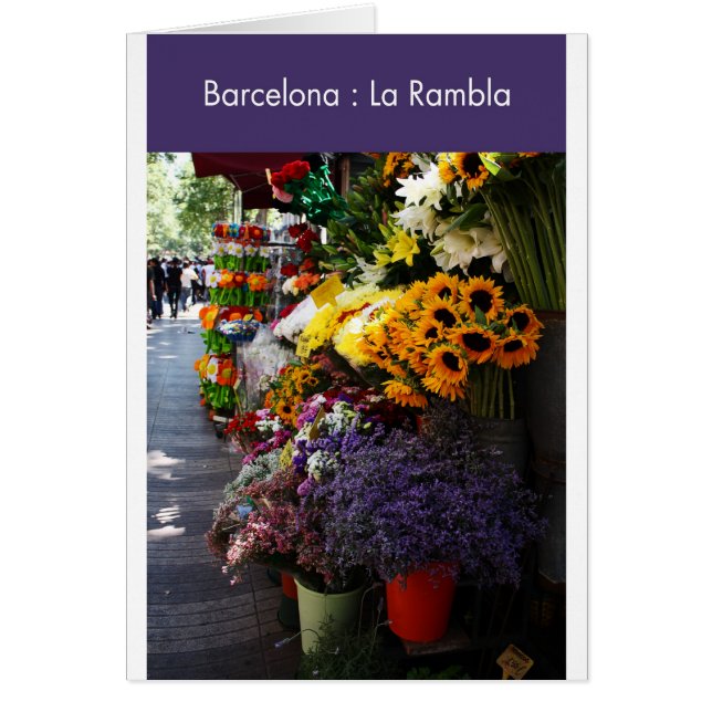 Cartão Barcelona: La Rambla (Frente)