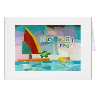 Cartão Barco agradável, Ted!
