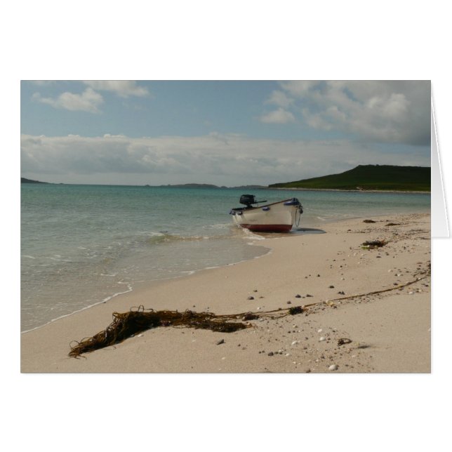 Cartão Barco da ilha (Frente horizontal)