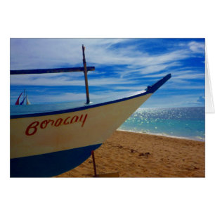 Cartão barco de areia boracal