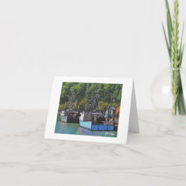 Cartão Barco de Arte Têxtil