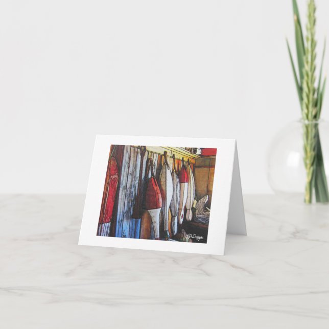 Cartão Barco de Arte Têxtil (Frente)