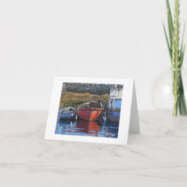 Cartão Barco de Arte Têxtil