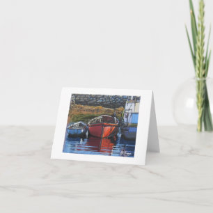 Cartão Barco de Arte Têxtil