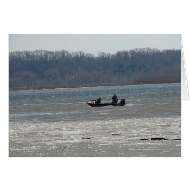 Cartão Barco de Pesca (Frente Horizontal)