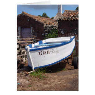 Cartão Barco de Pesca tradicional açoriano