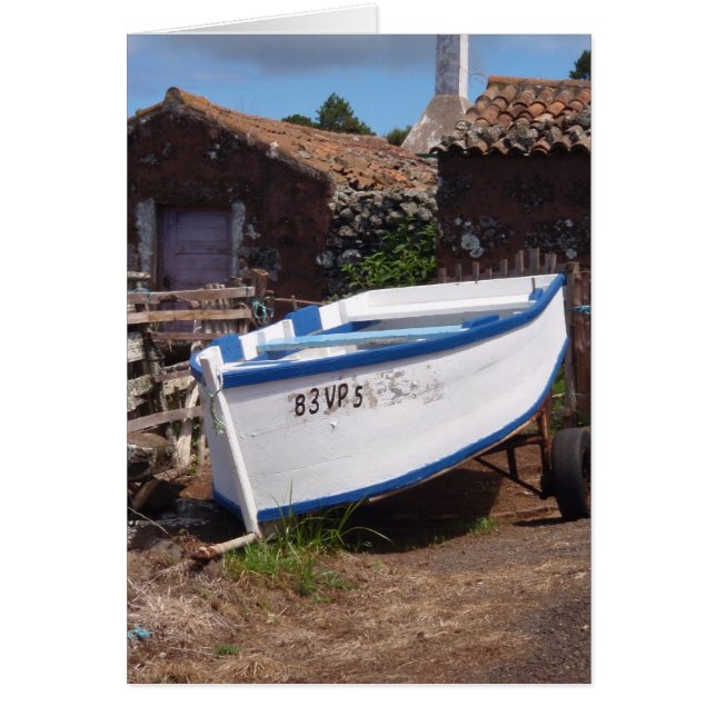 Cartão Barco de Pesca Tradicional Açoriano (Frente)