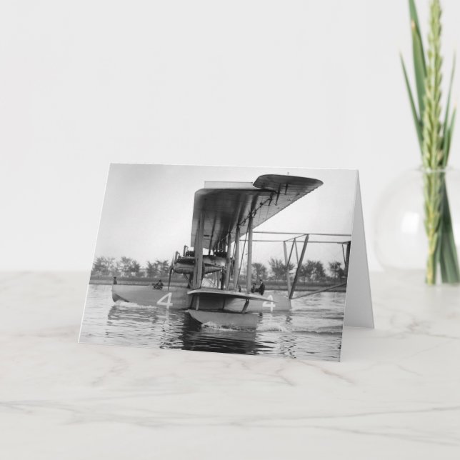 Cartão Barco de vôo de Curtiss NC-4 do marinho, 1918 (Frente)