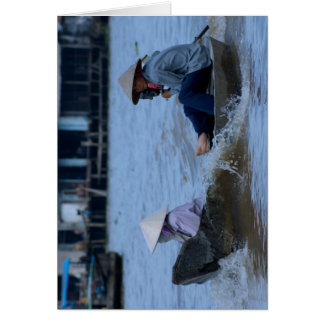 Cartão Barco do Rio Vietnamita