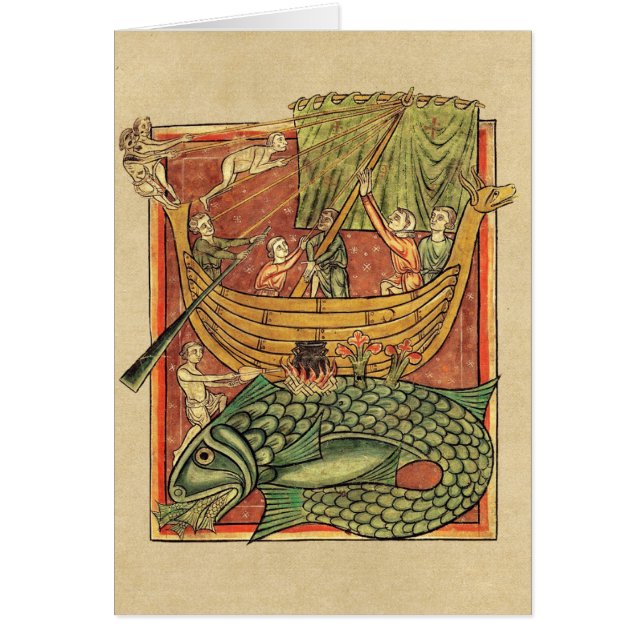 Cartão Barco Naufragado em Baleia (Frente)