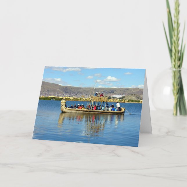 Cartão barco titicaca (Frente)