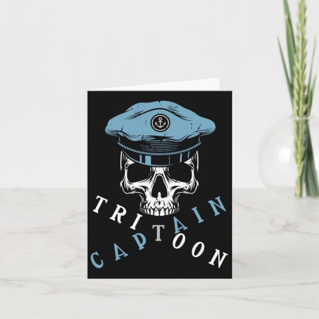 Cartão Barco Tritoon Capitão Flatboat Life Pontoon para (Frente)