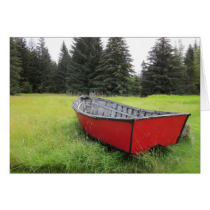 Cartão Barco Vermelho
