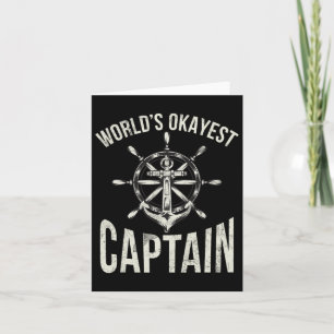 Cartão Barco Worlds Okayest Capitão