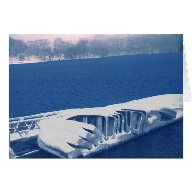 Cartão Barcos à espera de Primavera (Frente Horizontal)