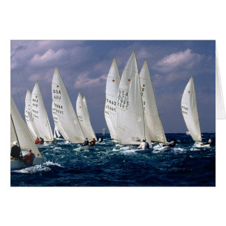 Cartão Barcos à vela - Barcos à vela em corridas - Classe