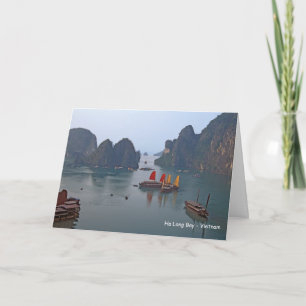 Cartão Barcos à vela em Ha Long Bay - Vietname, Ásia