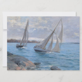 Cartão Barcos à vela no rio